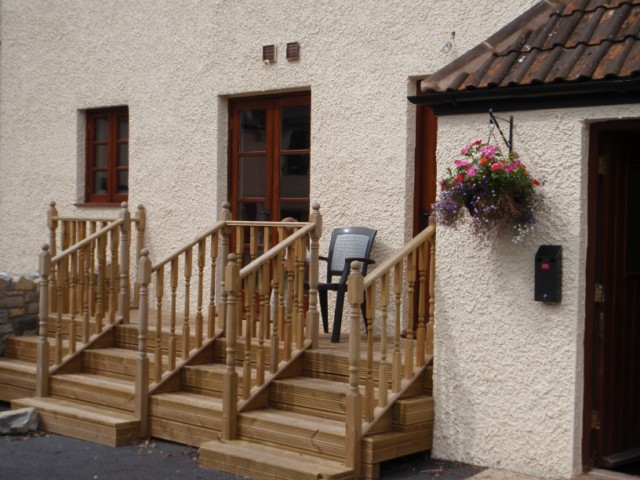 The Back of the 4 bed Holiday Cottage at the Acland Accommodation Stogursey Bridgwater Somerset near Hinkley Point Power Station