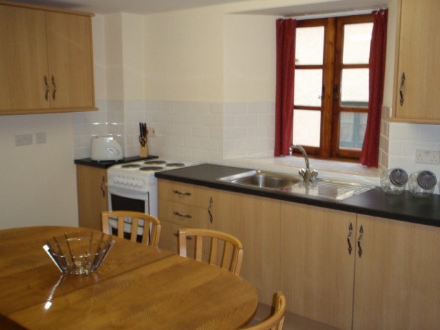kitchen in the 4 bed Holiday Cottage at the Acland Accommodation, Stogursey, Bridgwater, Somerset near Hinkley Point Power Station