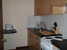 Kitchen for the Hinkley accommodation at the Acland Apartments Stogursey Bridgwater Somerset